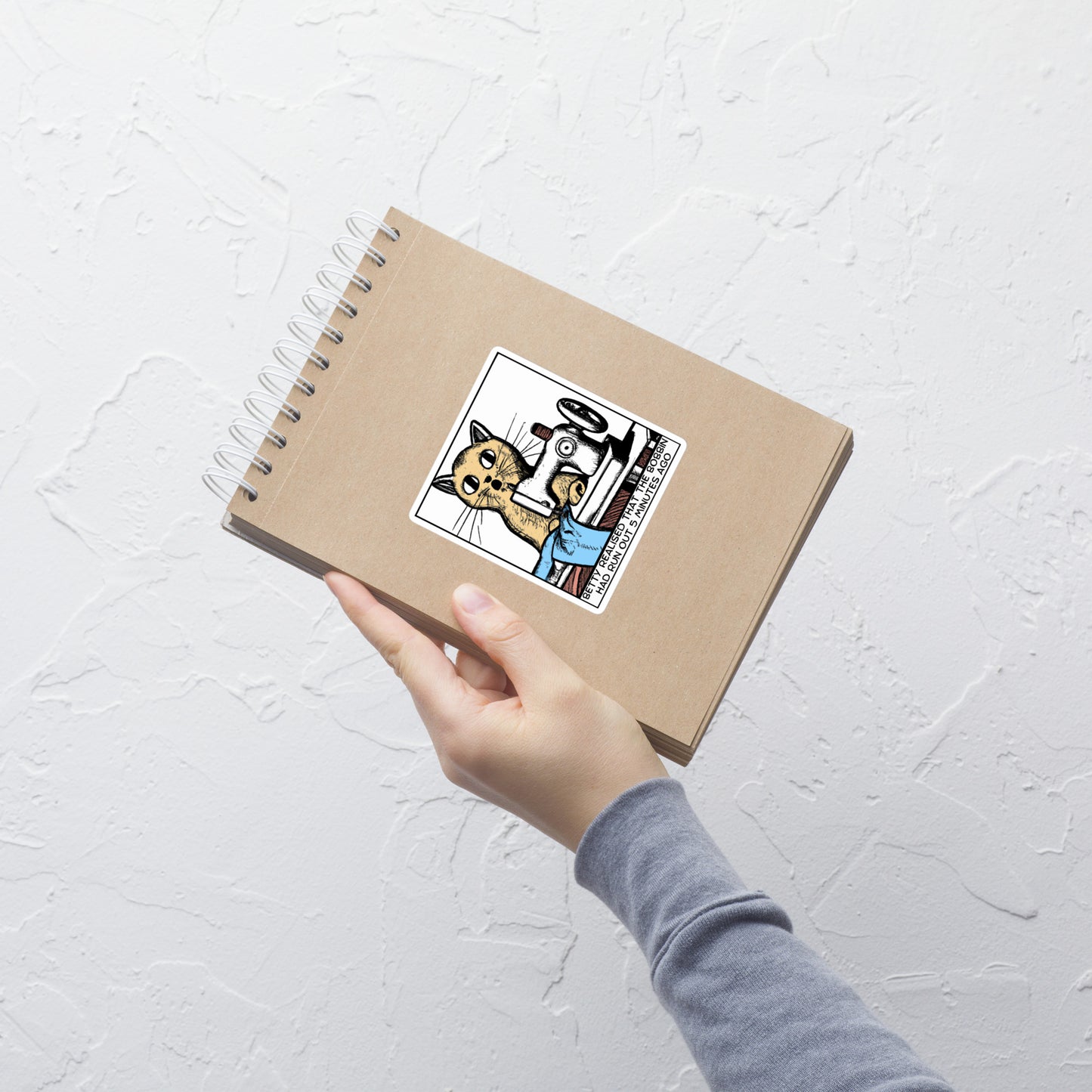 Betty Bobbin Cat Sticker