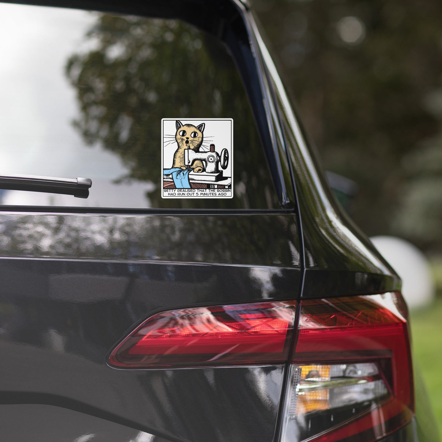 Betty Bobbin Cat Sticker