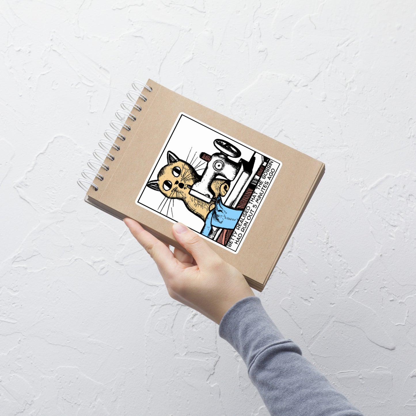 Betty Bobbin Cat Sticker