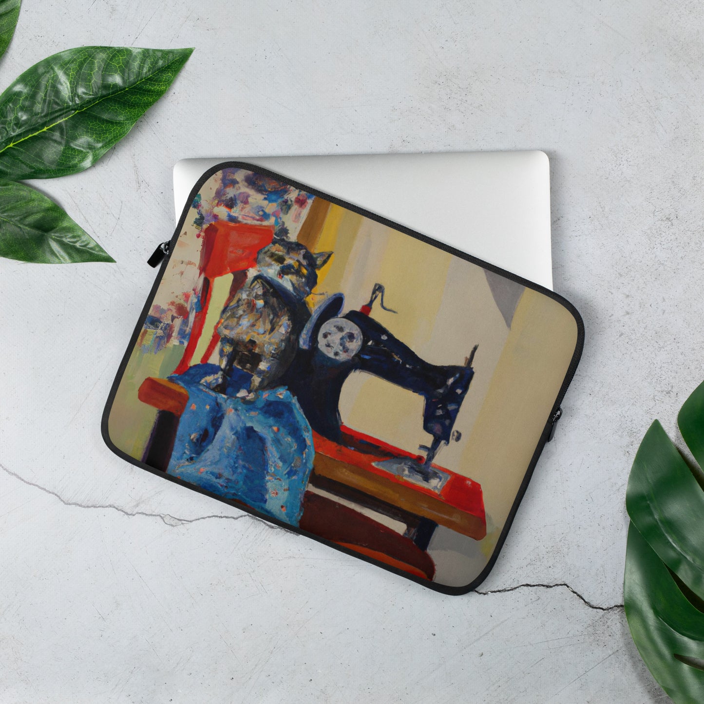 Sewing Cat 2 Laptop Sleeve
