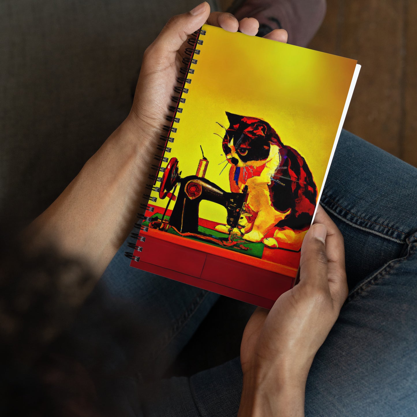 Spiral Notebook with "Sewing Cats" design – The Perfect Gift for People who Love to Sew