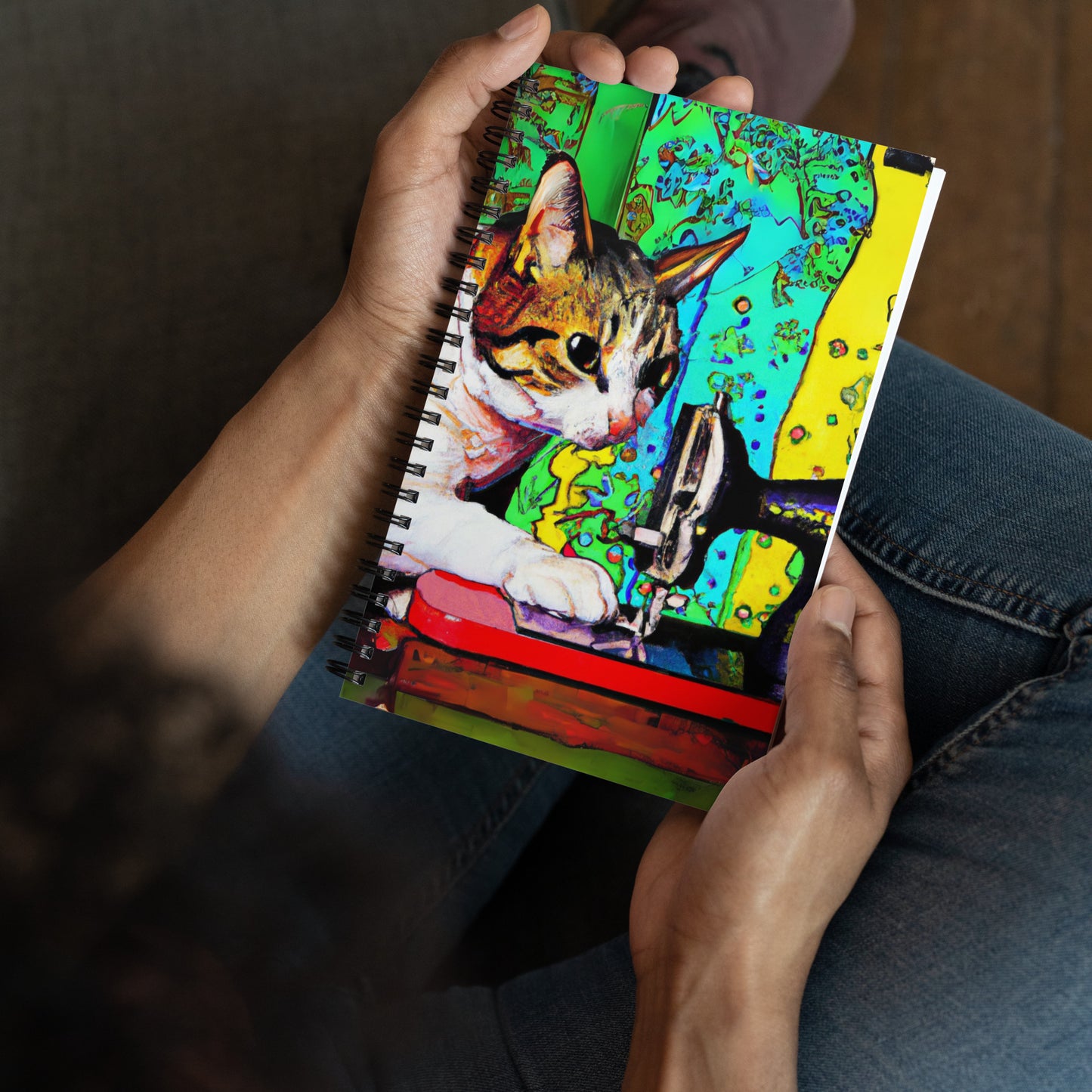 Spiral Notebook with "Sewing Cats" design – The Perfect Gift for People who Love to Sew