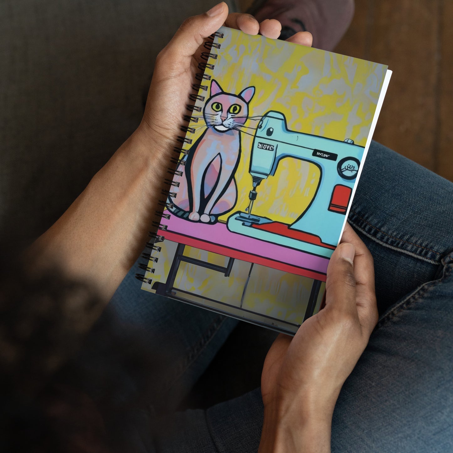 Spiral Notebook with "Sewing Cats" design – The Perfect Gift for People who Love to Sew
