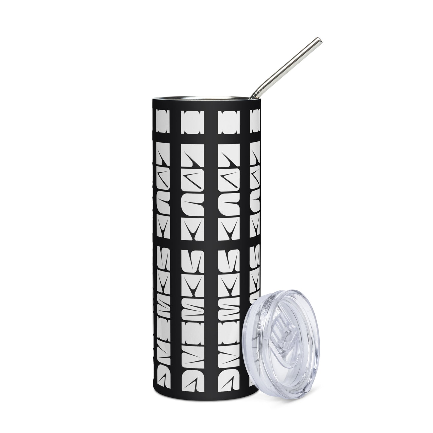 Black Tumbler with "I love sewing" design, the perfect gift for people who sew