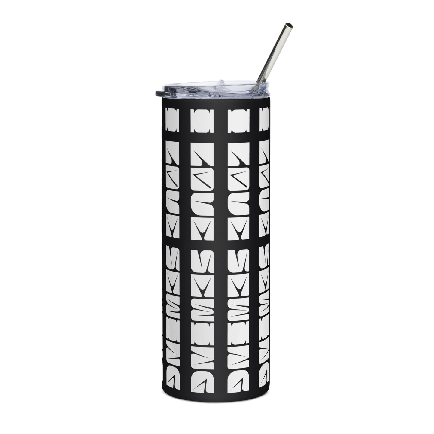 Black Tumbler with "I love sewing" design, the perfect gift for people who sew