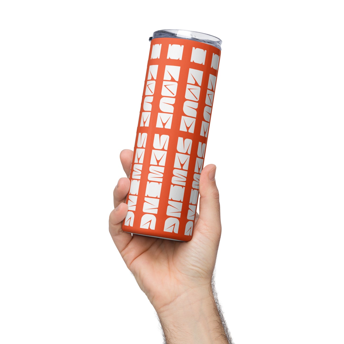 Outrageous Orange Tumbler with "I love sewing" design, the perfect gift for people who sew