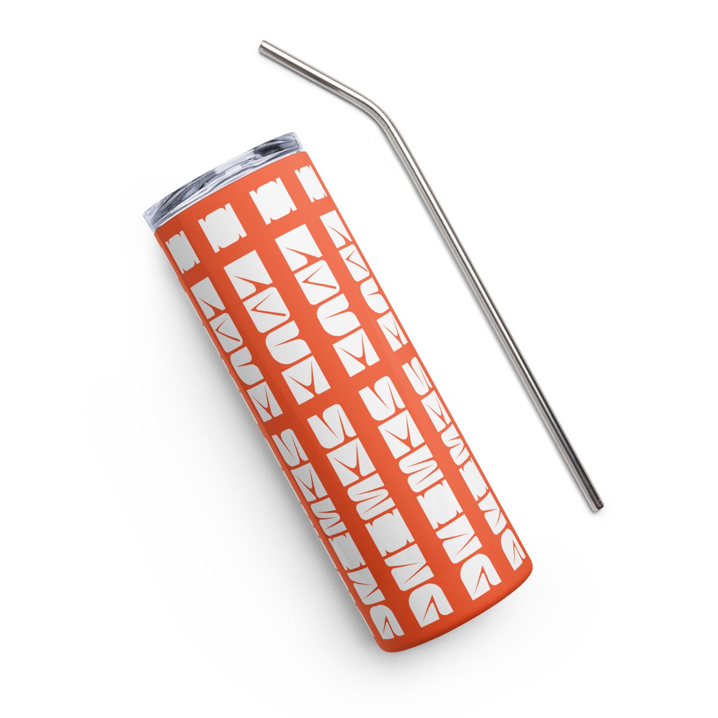 Outrageous Orange Tumbler with "I love sewing" design, the perfect gift for people who sew
