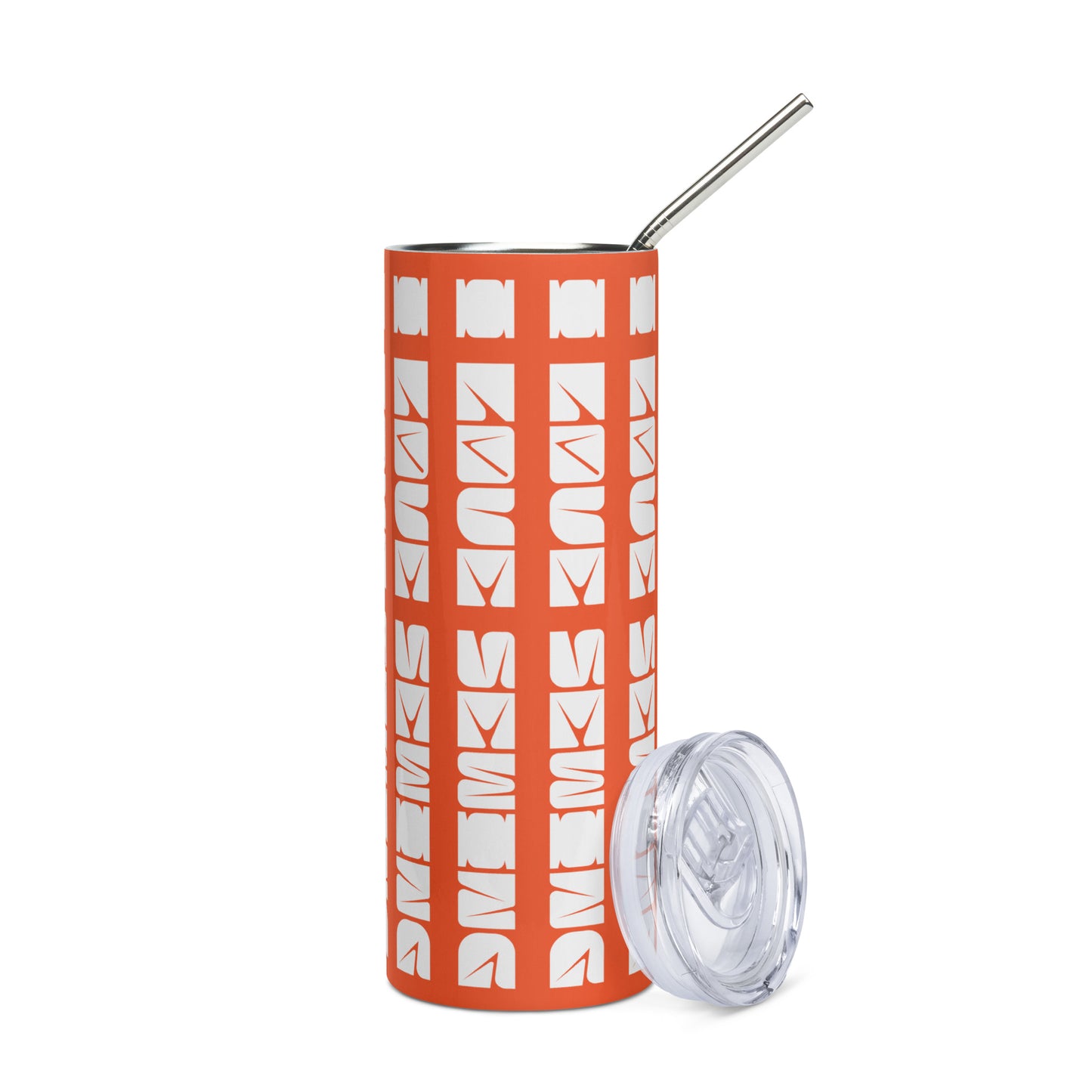 Outrageous Orange Tumbler with "I love sewing" design, the perfect gift for people who sew