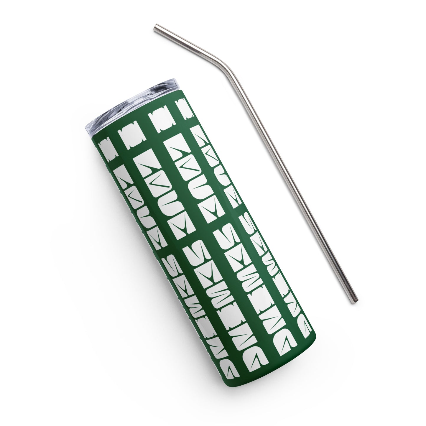 Green Tumbler with "I love sewing" design, the perfect gift for people who sew