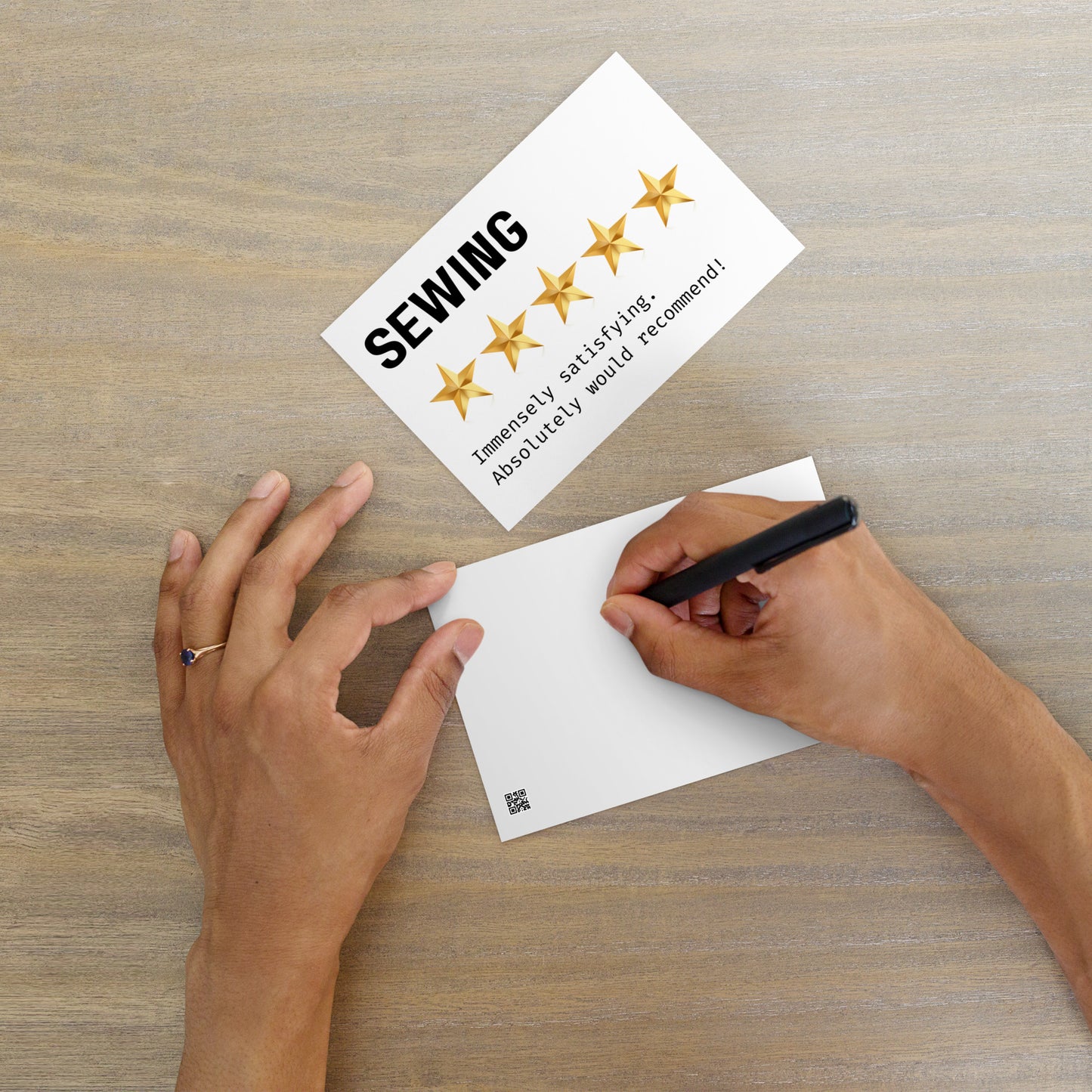 Sewing 5 Stars Note Card