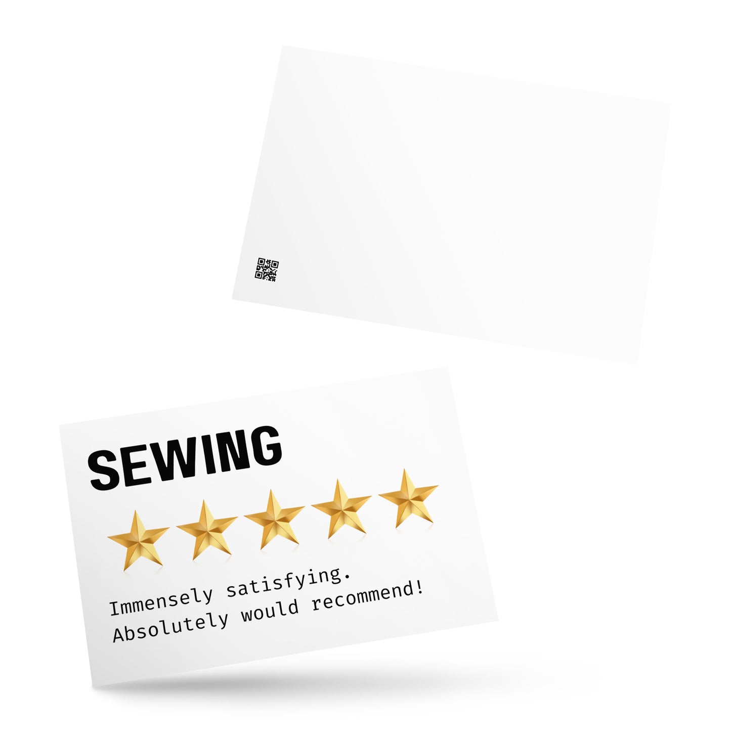 Sewing 5 Stars Note Card