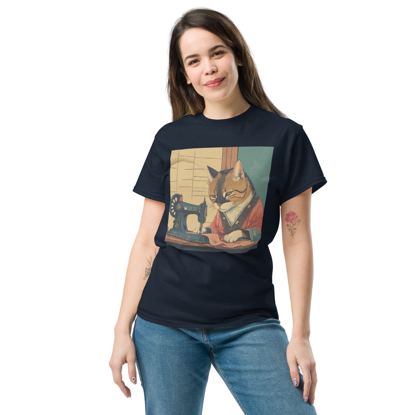 Tailor Cat Graphic Men's T-shirt
