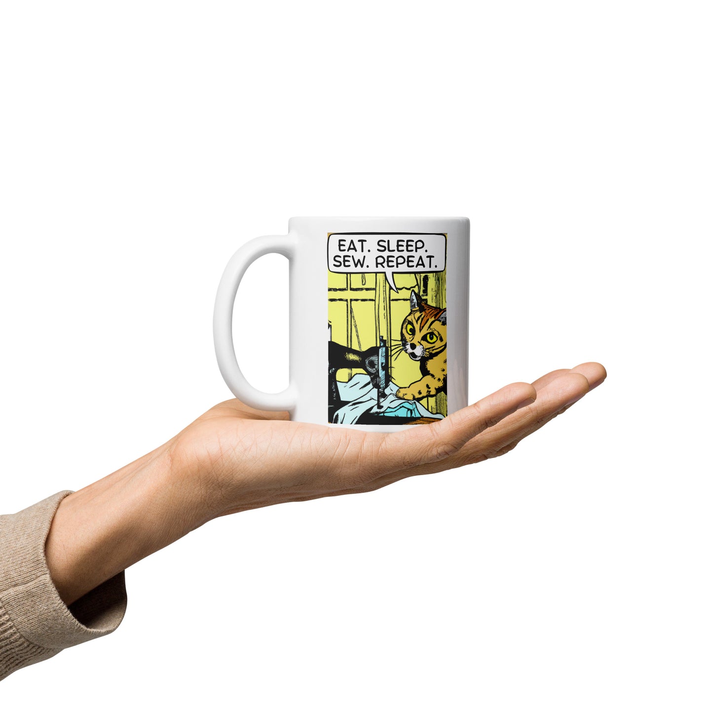 Eat. Sleep. Sew. Repeat. Mug