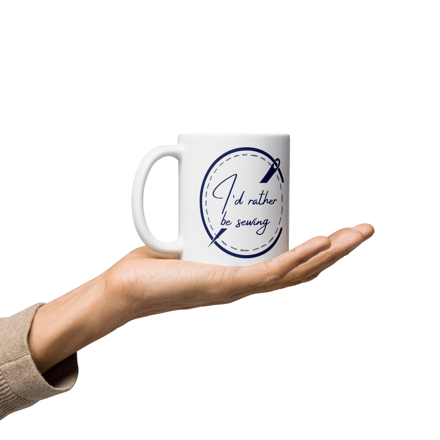 I'd Rather be Sewing Badge Mug