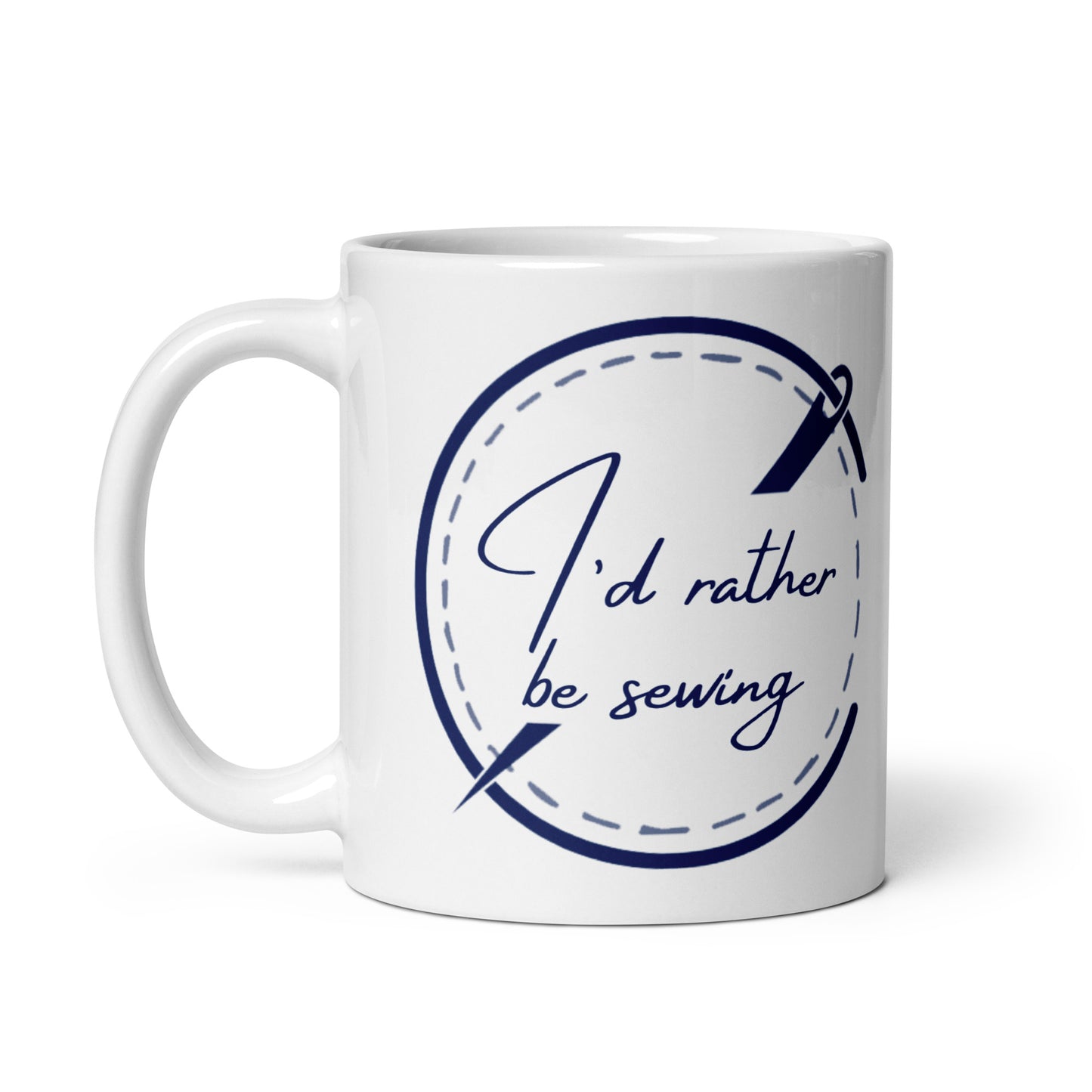 I'd Rather be Sewing Badge Mug