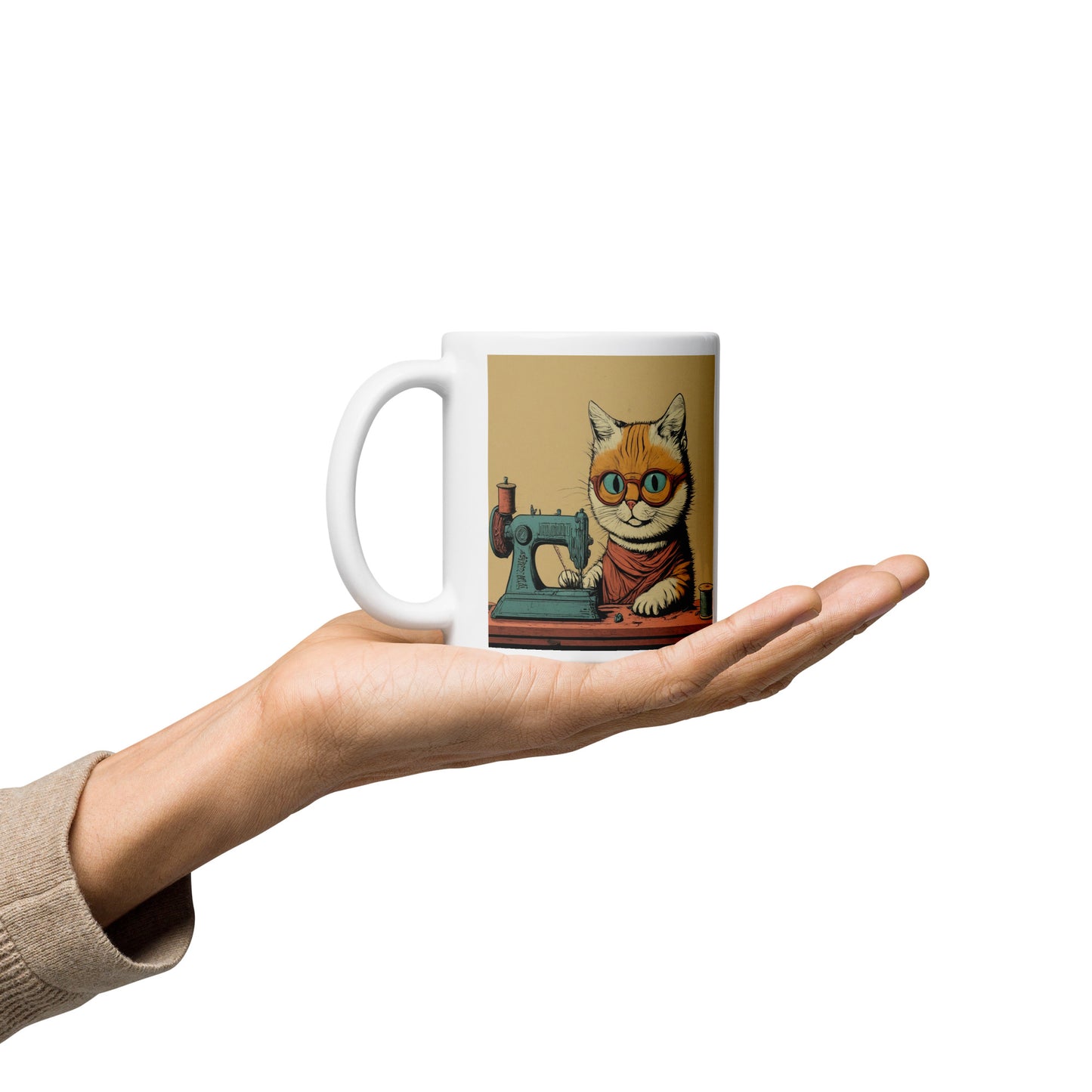 Sewing Cat Mug