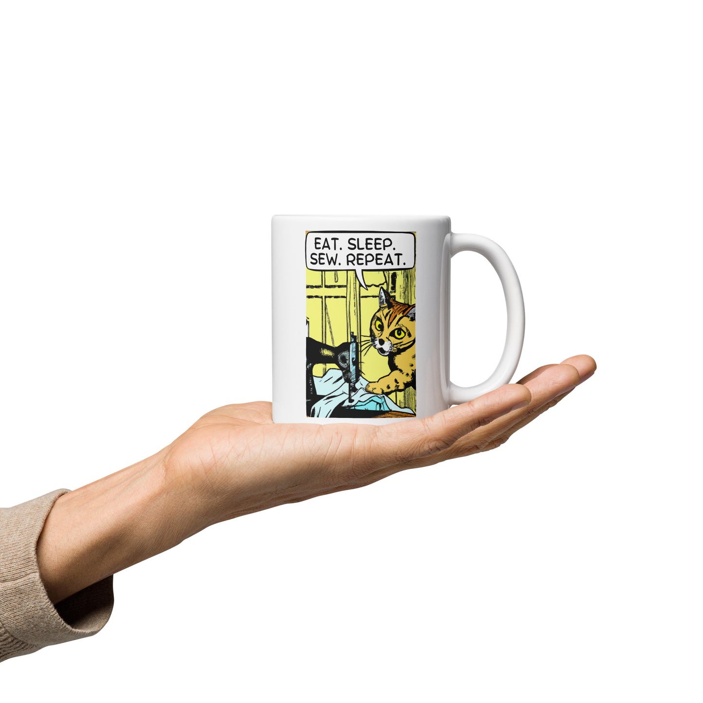 Eat. Sleep. Sew. Repeat. Mug