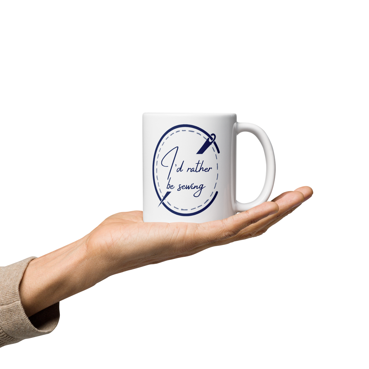 I'd Rather be Sewing Badge Mug