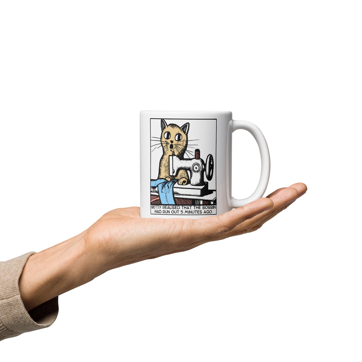 Betty Bobbin Cat Mug