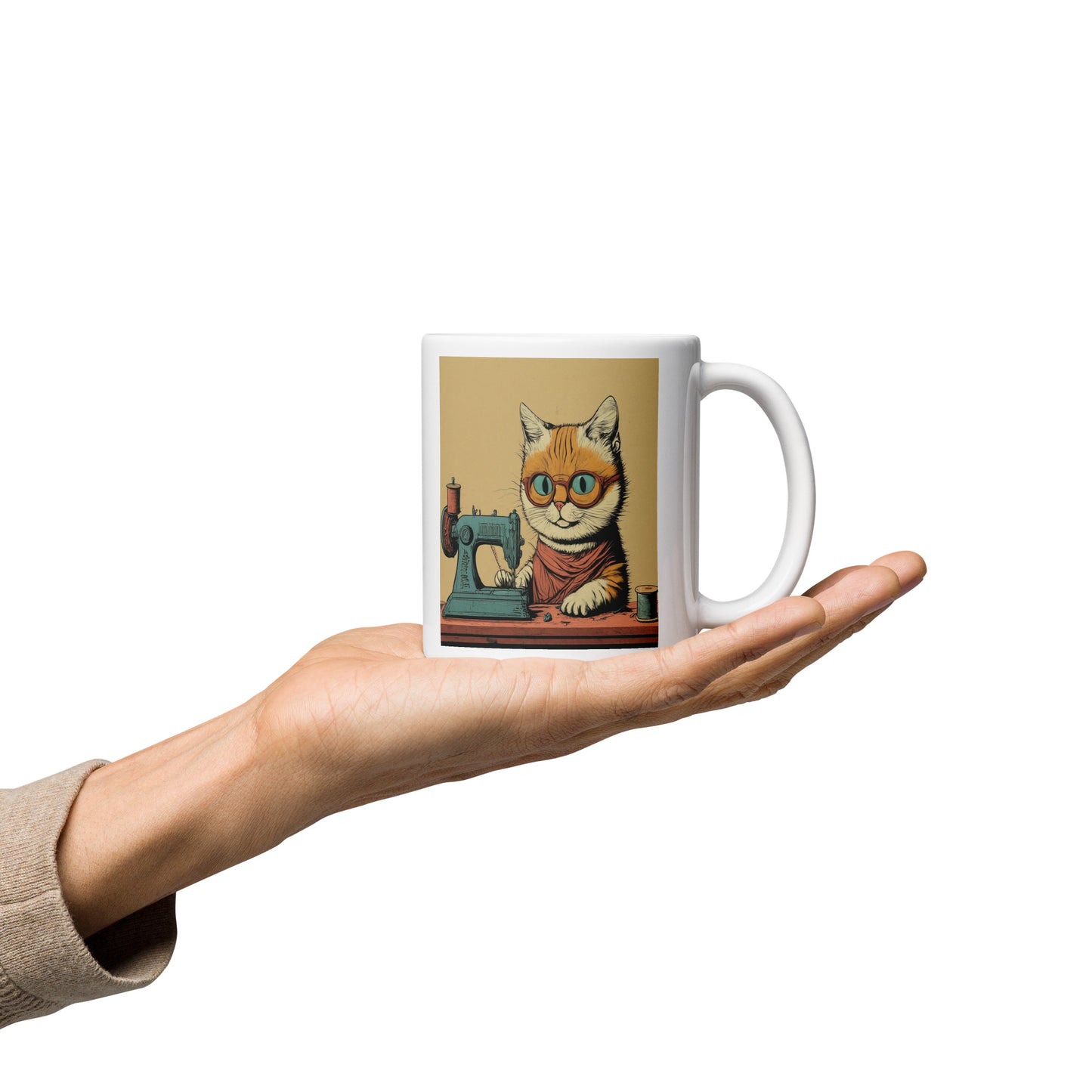 Sewing Cat Mug