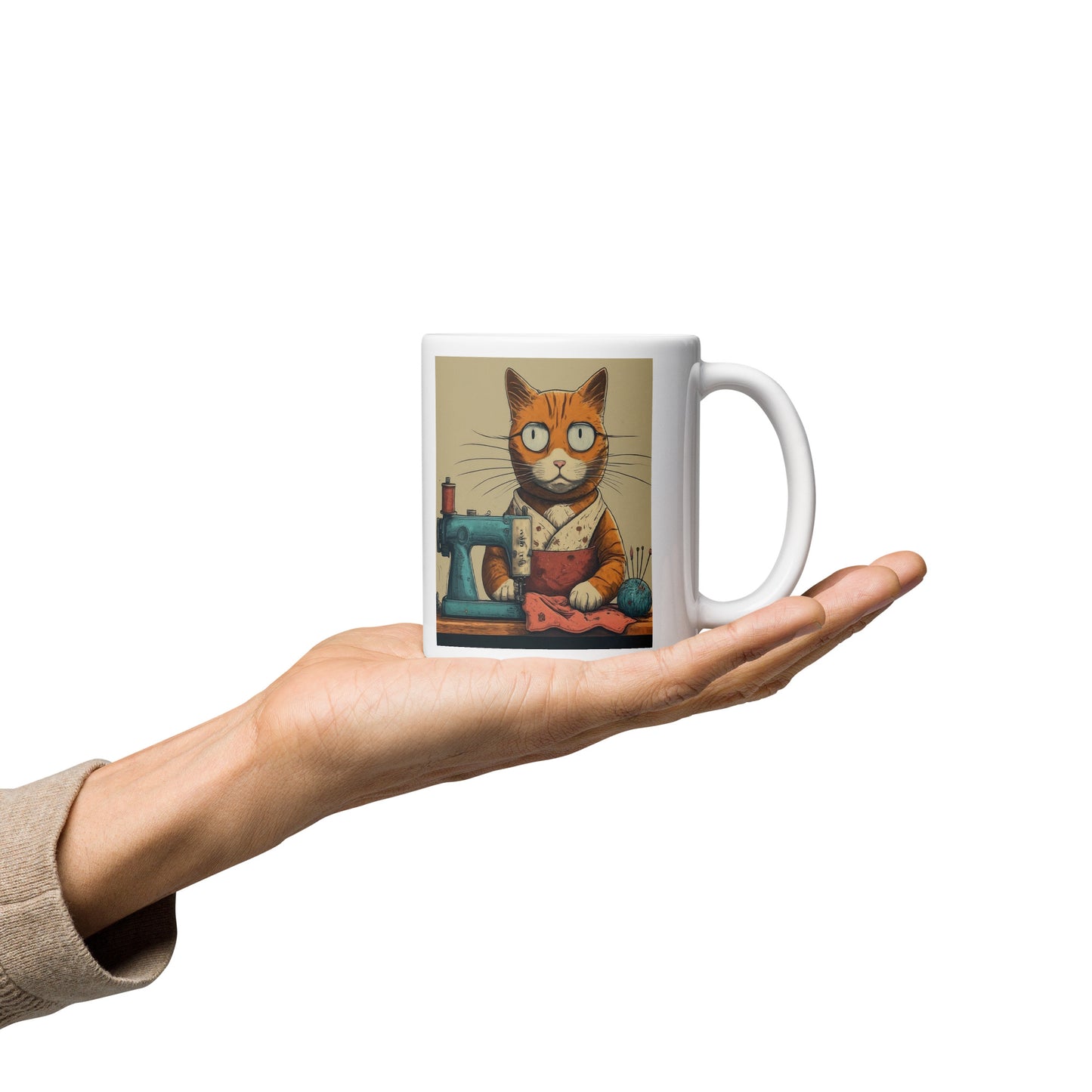 Seamstress Cat Mug