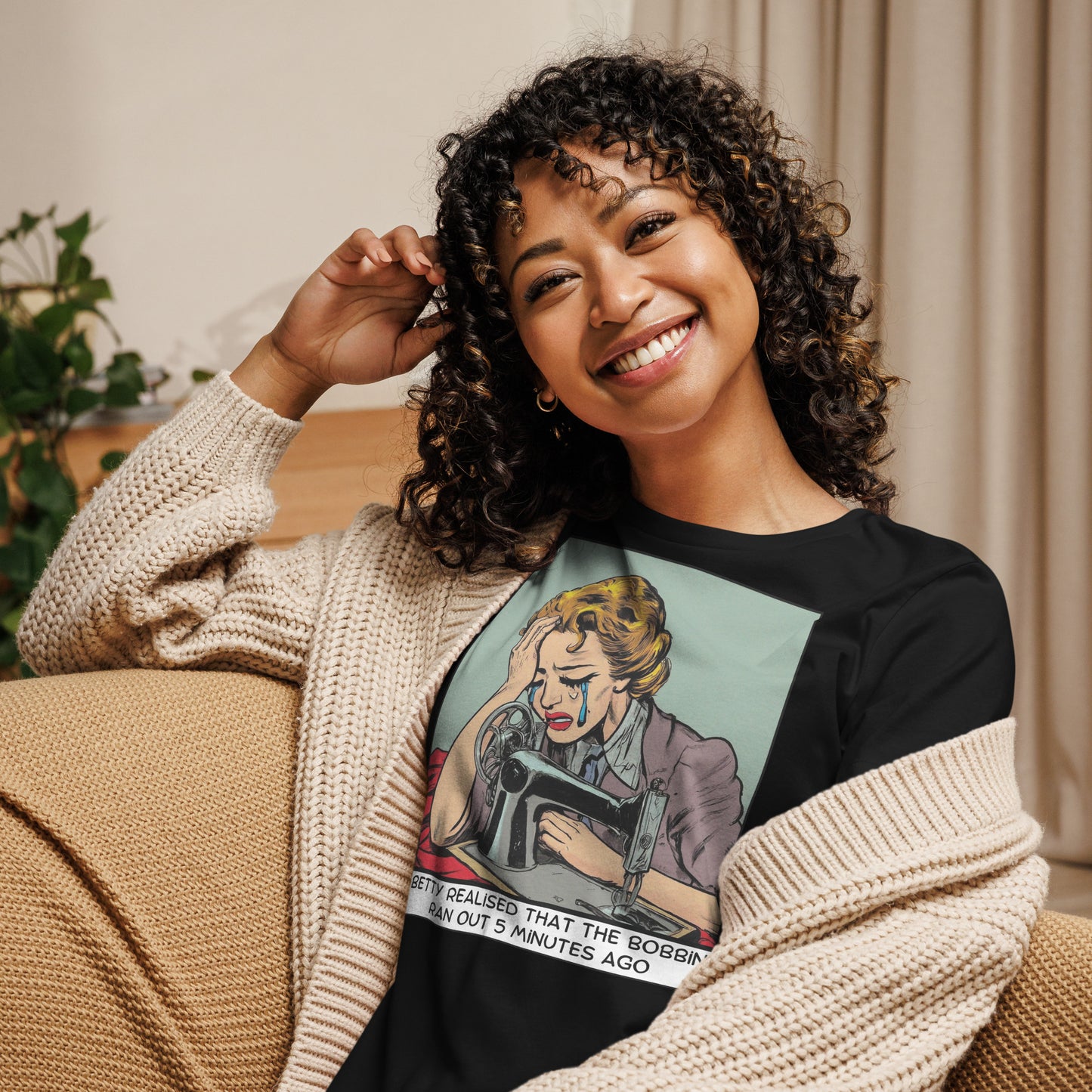 Betty Realised the Bobbin Ran Out Graphic Women's T-shirt