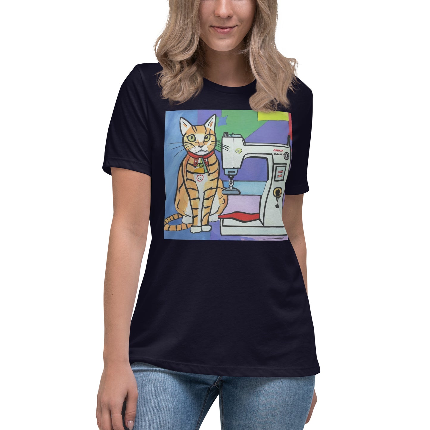 Sewing Cat 9 Graphic Women's T-shirt
