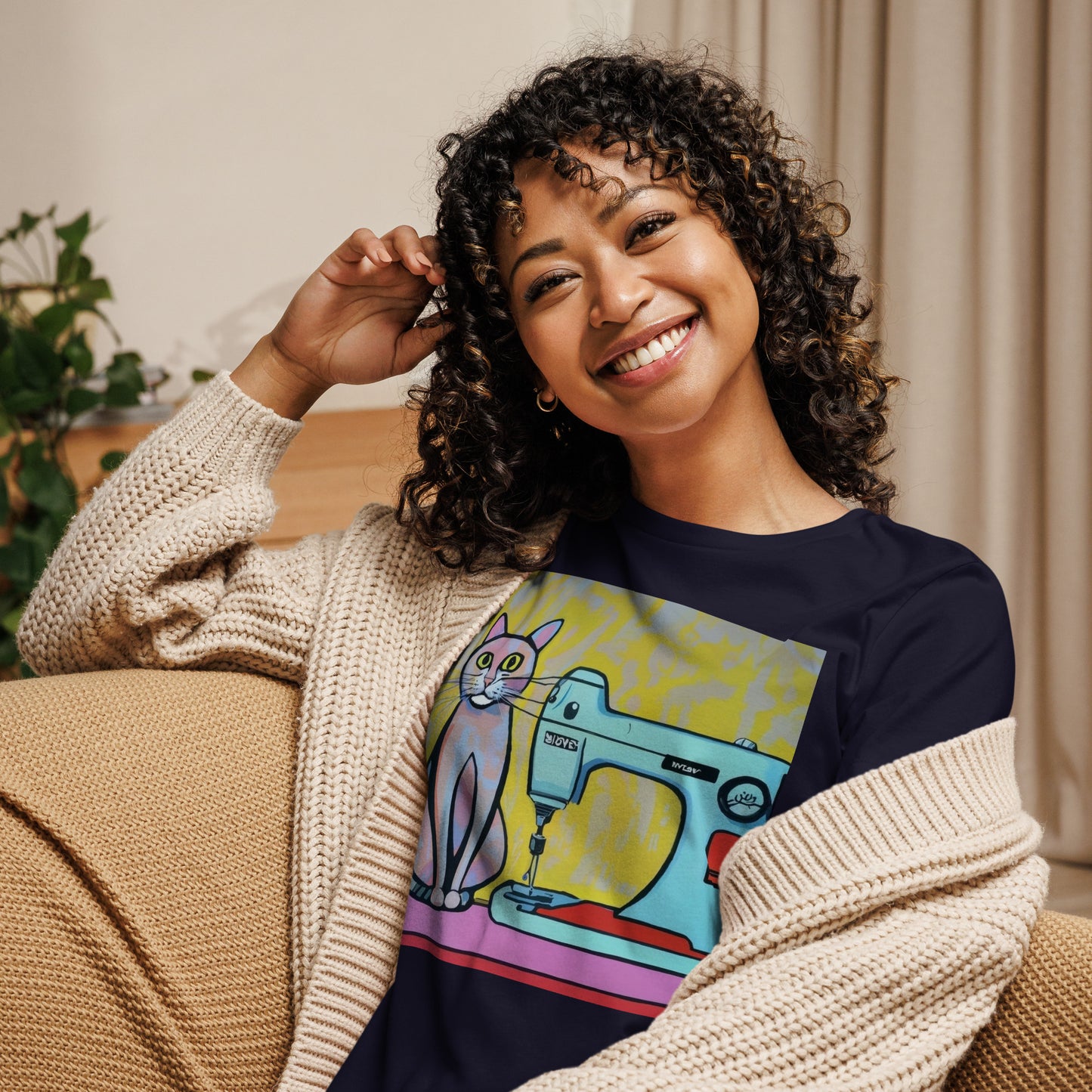 Sewing Cat 8 Graphic Women's T-shirt