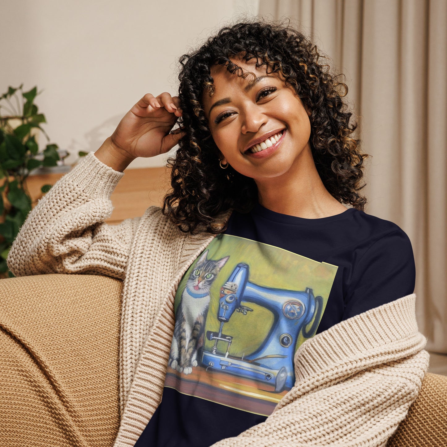 Sewing Cat 6 Graphic Women's T-shirt