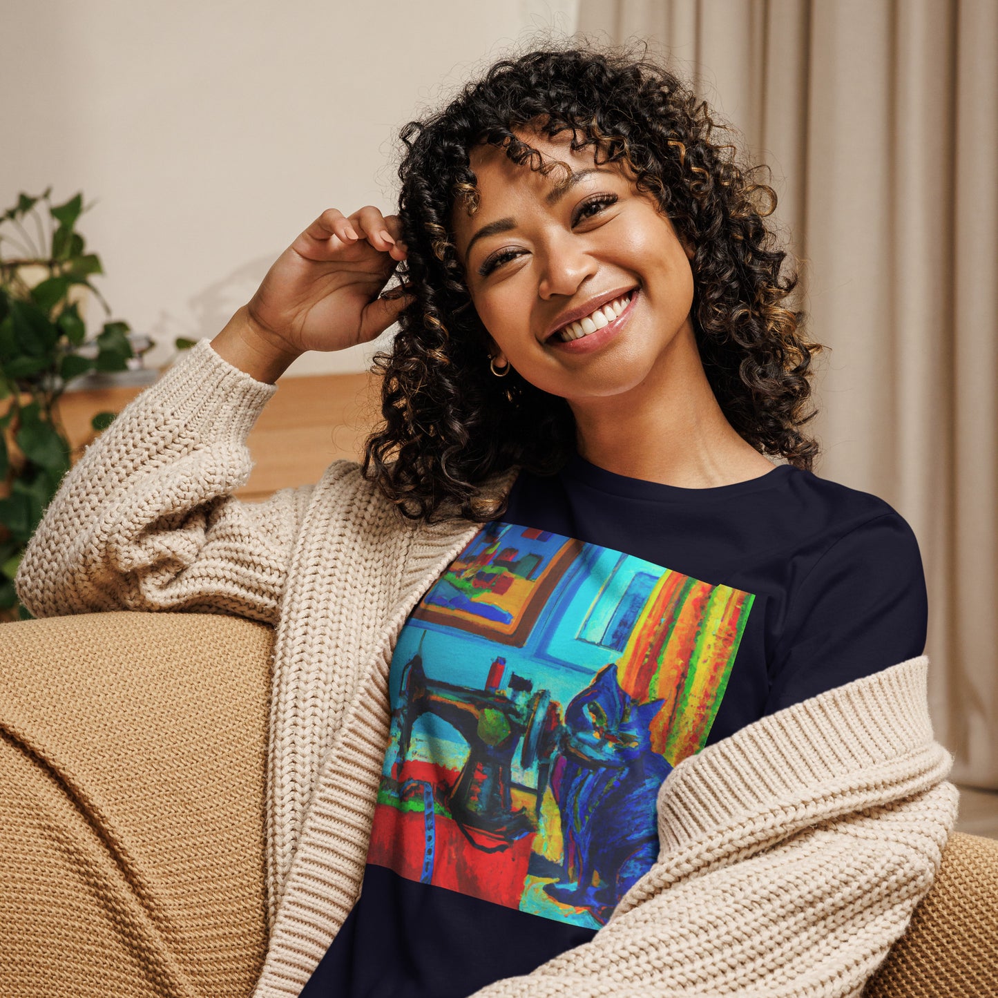 Sewing Cat 24 Graphic Women's T-shirt