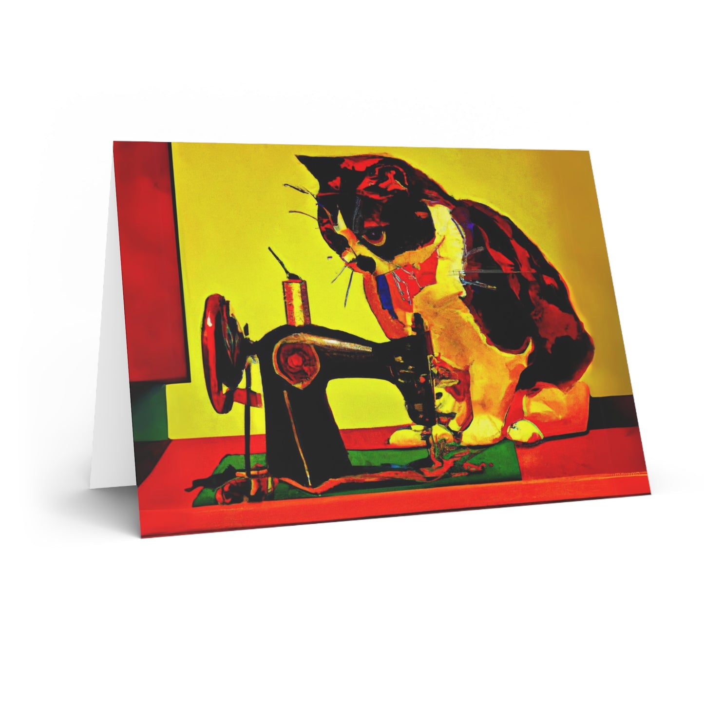 Sewing Cat 23 Blank Card