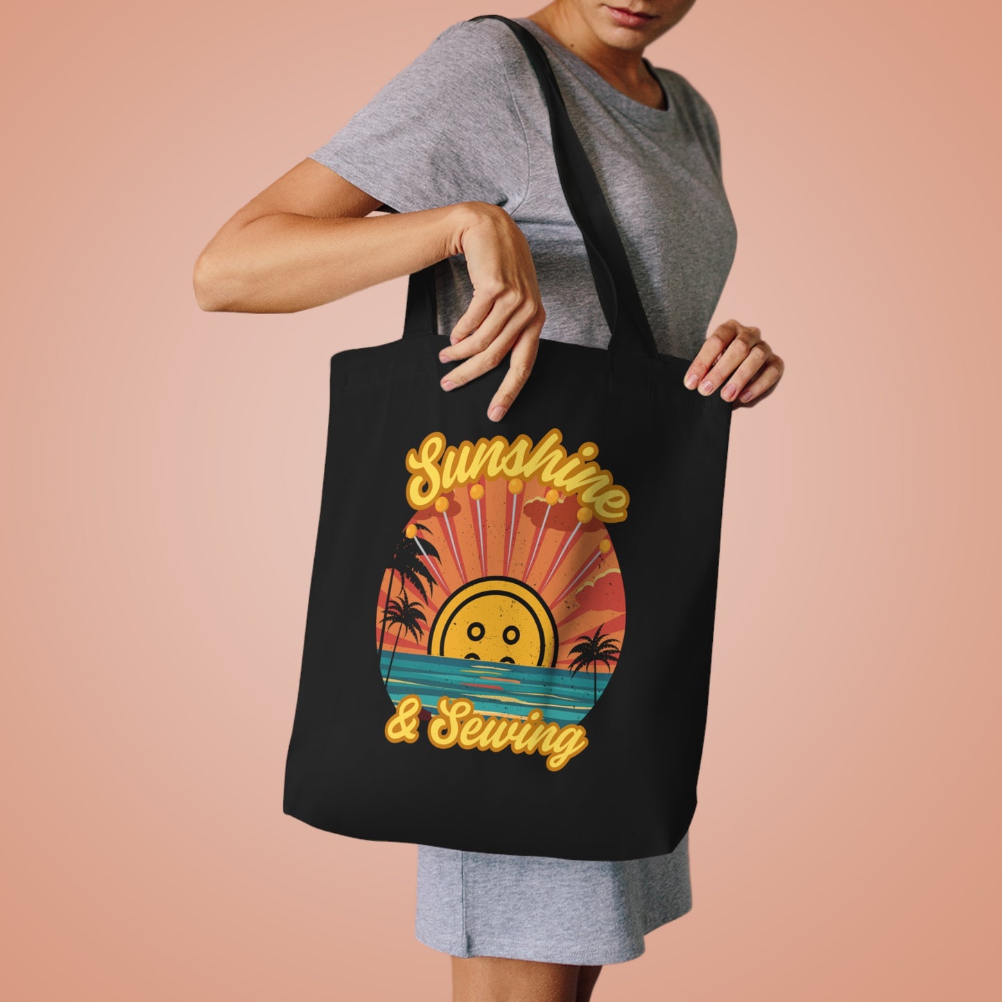 Sunshine & Sewing Cotton Tote Bag