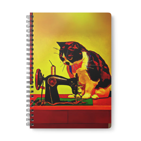 Whimsical Cat Sewing Notebook