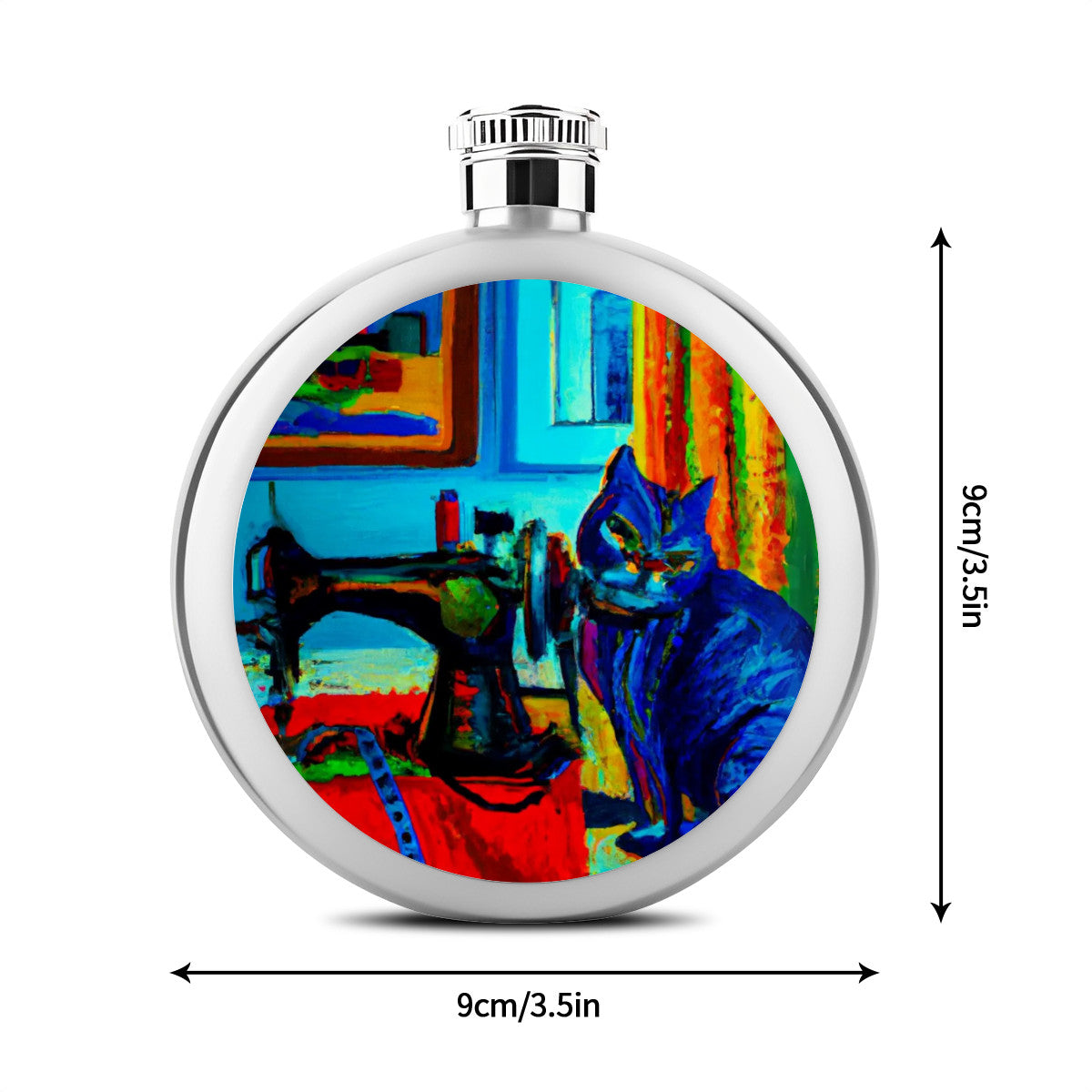 Flask with "Sewing Cats" design – The Perfect Gift for People who Love to Sew