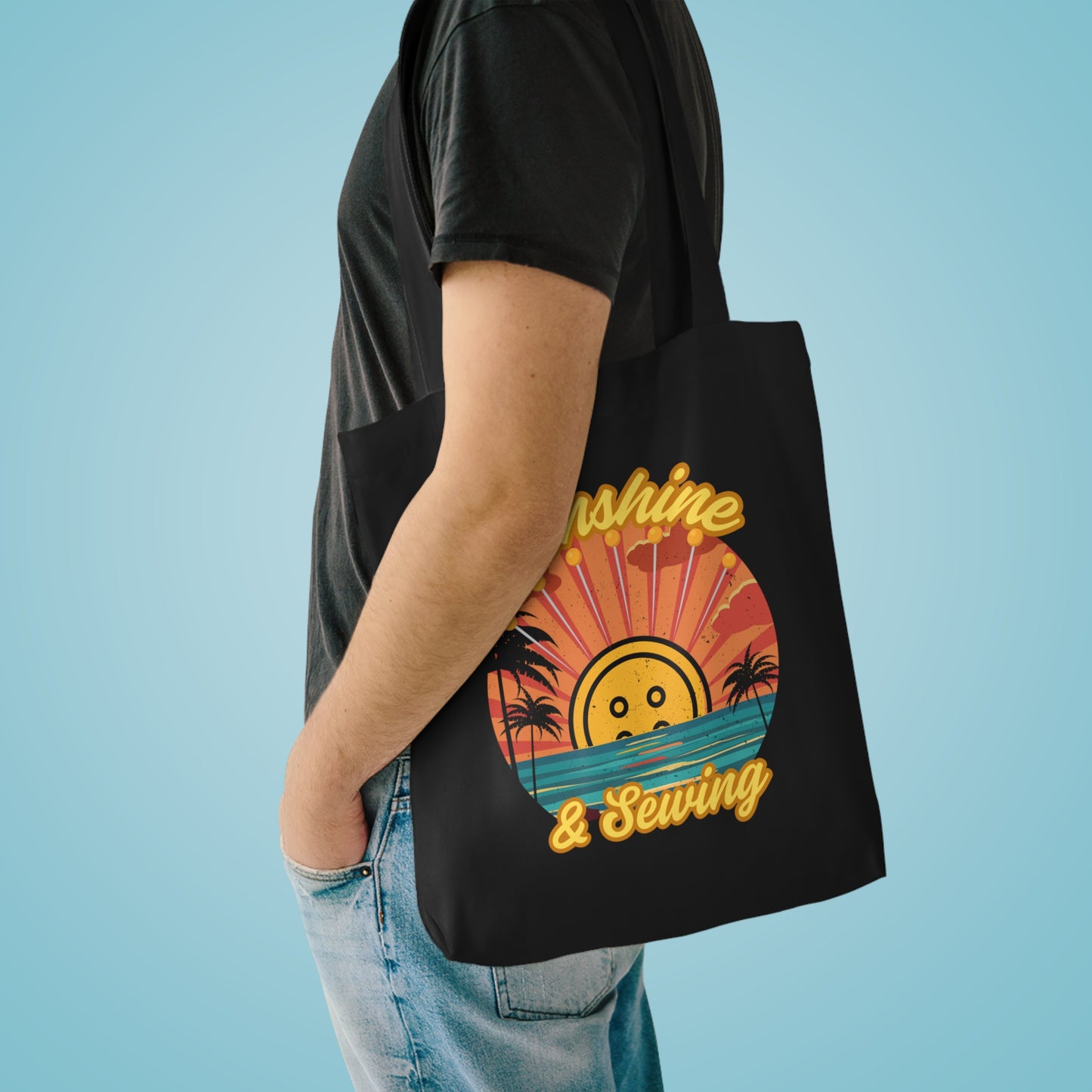 Sunshine & Sewing Cotton Tote Bag