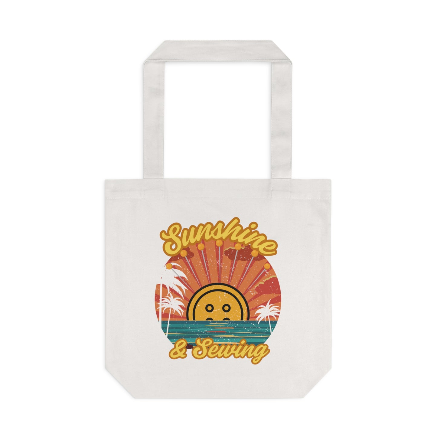 Sunshine & Sewing Cotton Tote Bag