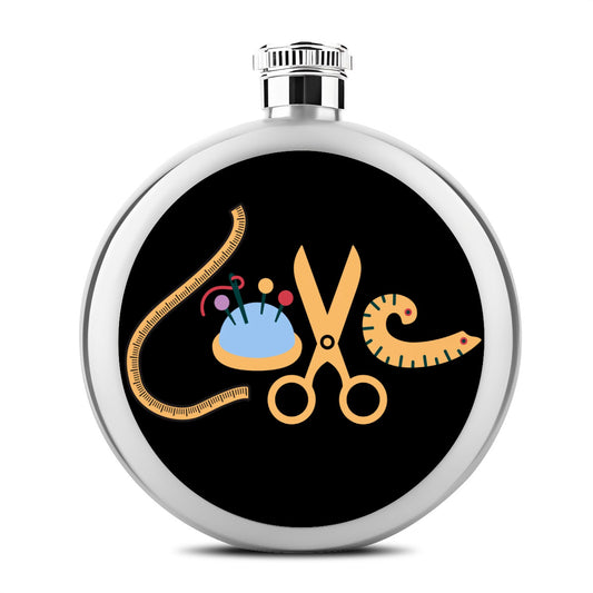 Love Sewing 4 Flask - Black