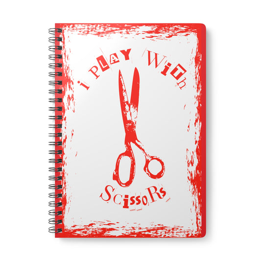 Scissors Notebook Red