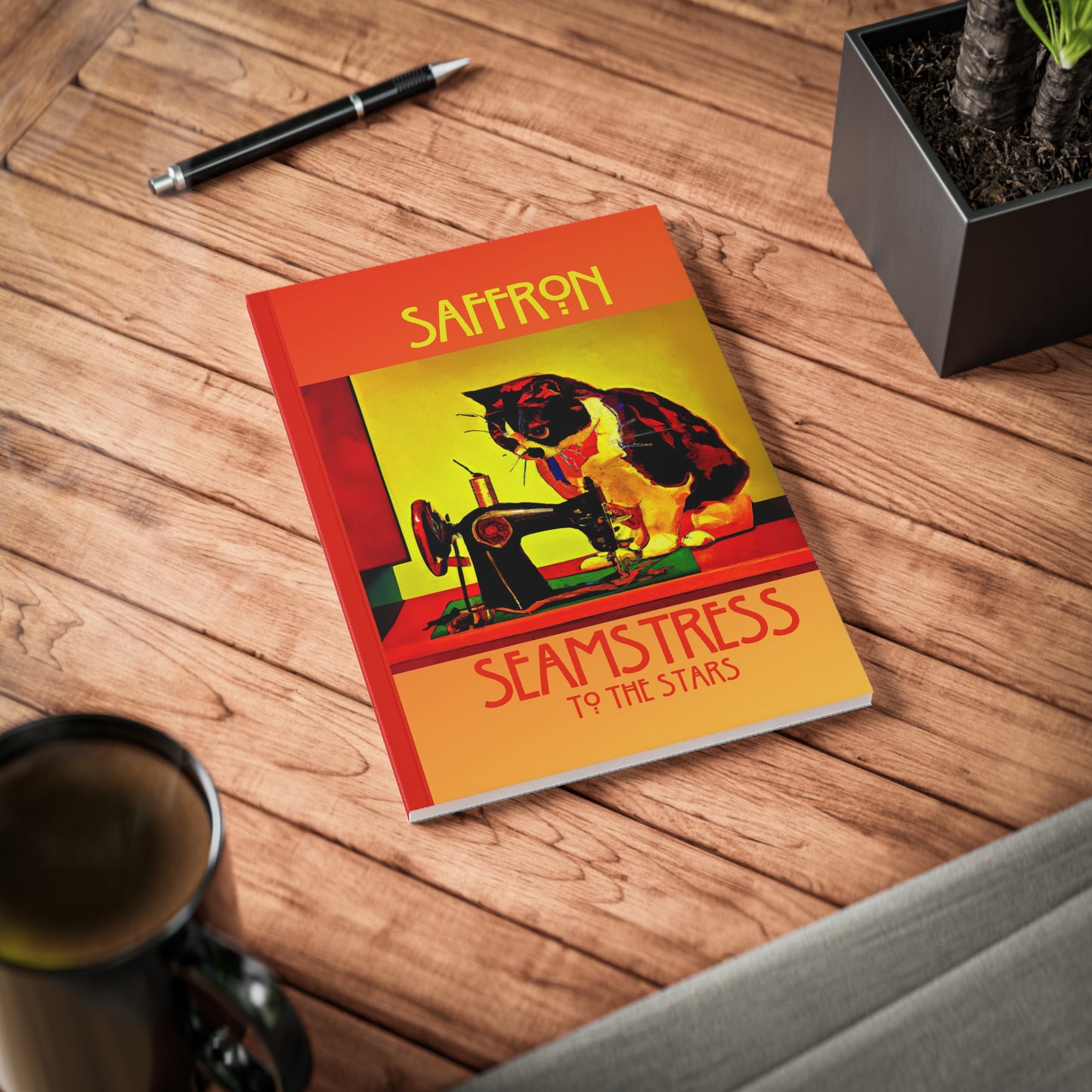 Seamstress Saffron Softcover Notebook