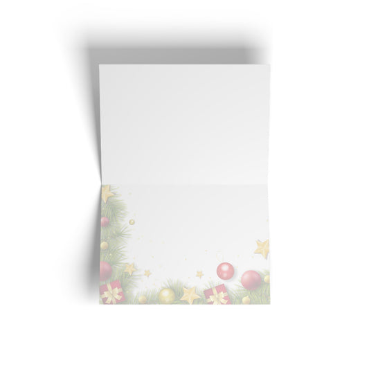 Merry Christmas Ginger Sewing Cat Card