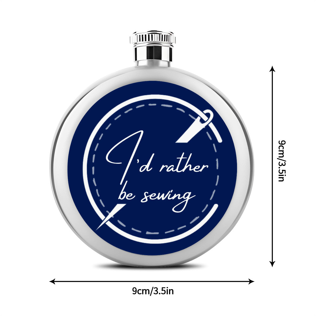 Flask with "I'd Rather Be Sewing" design – The Perfect Gift for People who Love to Sew