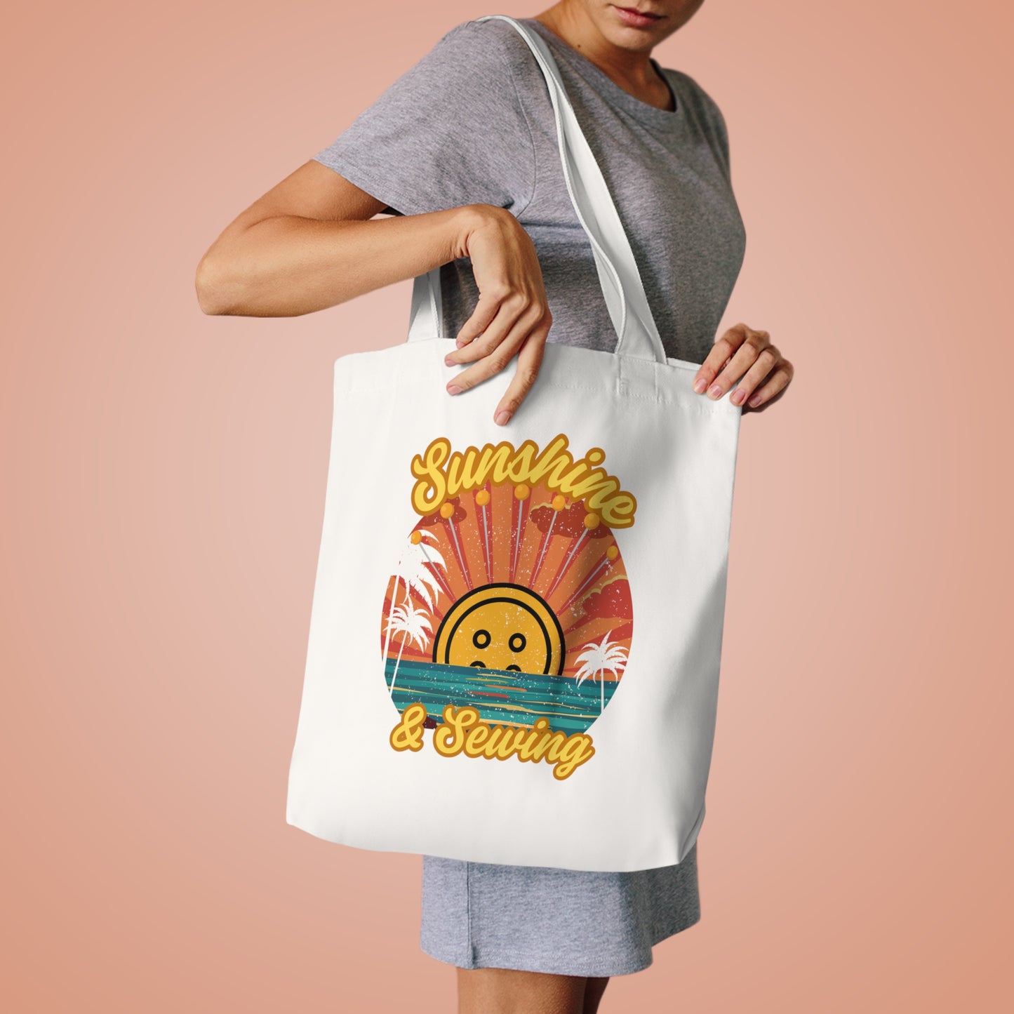 Sunshine & Sewing Cotton Tote Bag