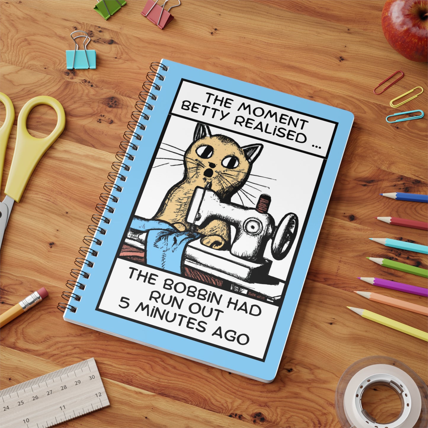 Betty Bobbin Cat Notebook