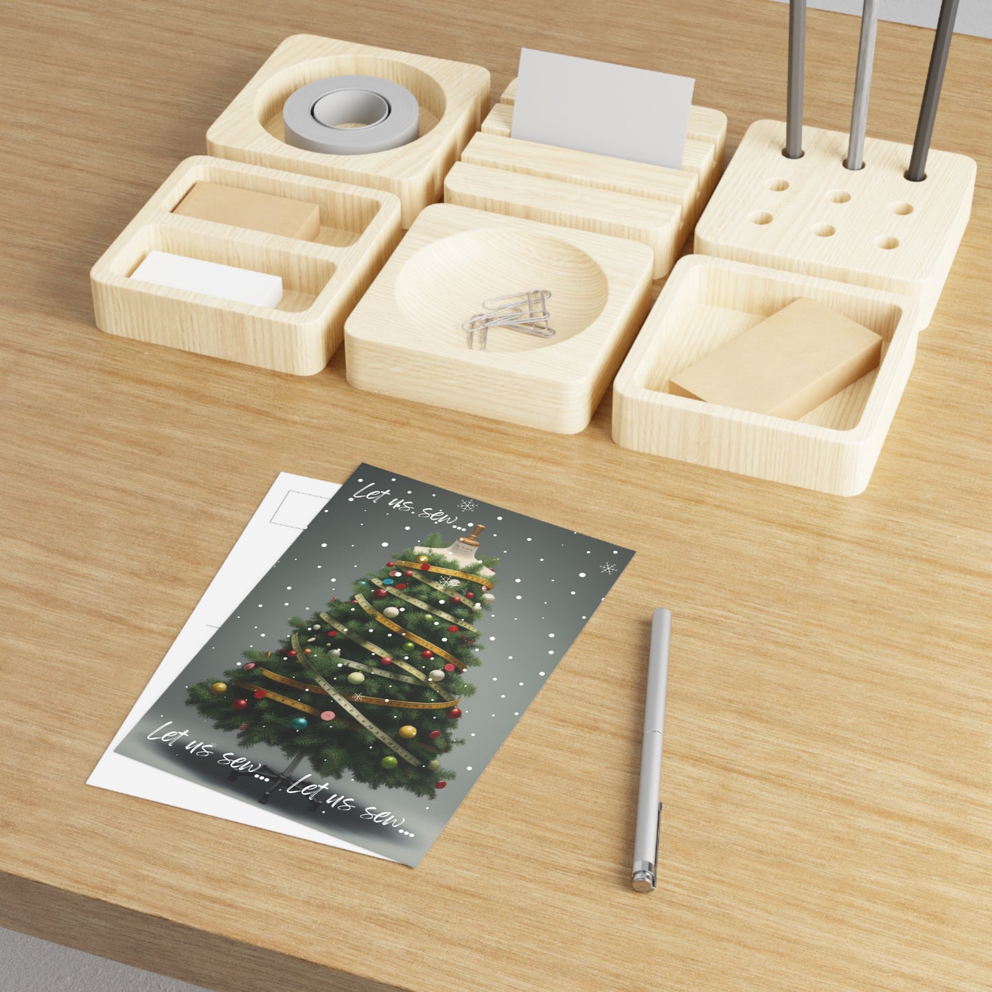 Let us sew...  Holiday Postcard