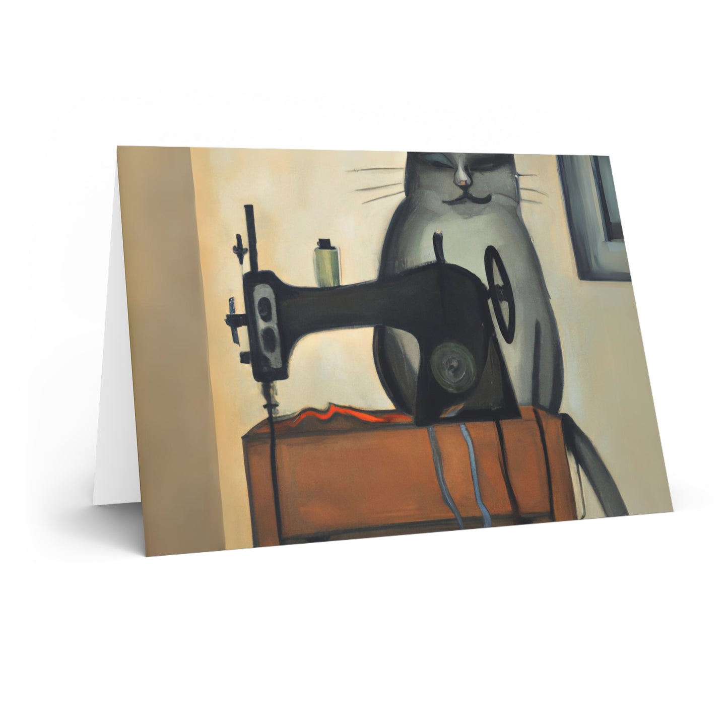Sewing Cat 16 Blank Card