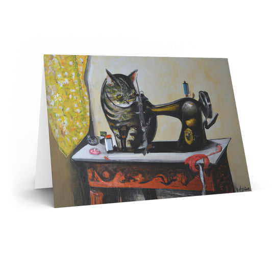 Sewing Cat 1 Blank Card
