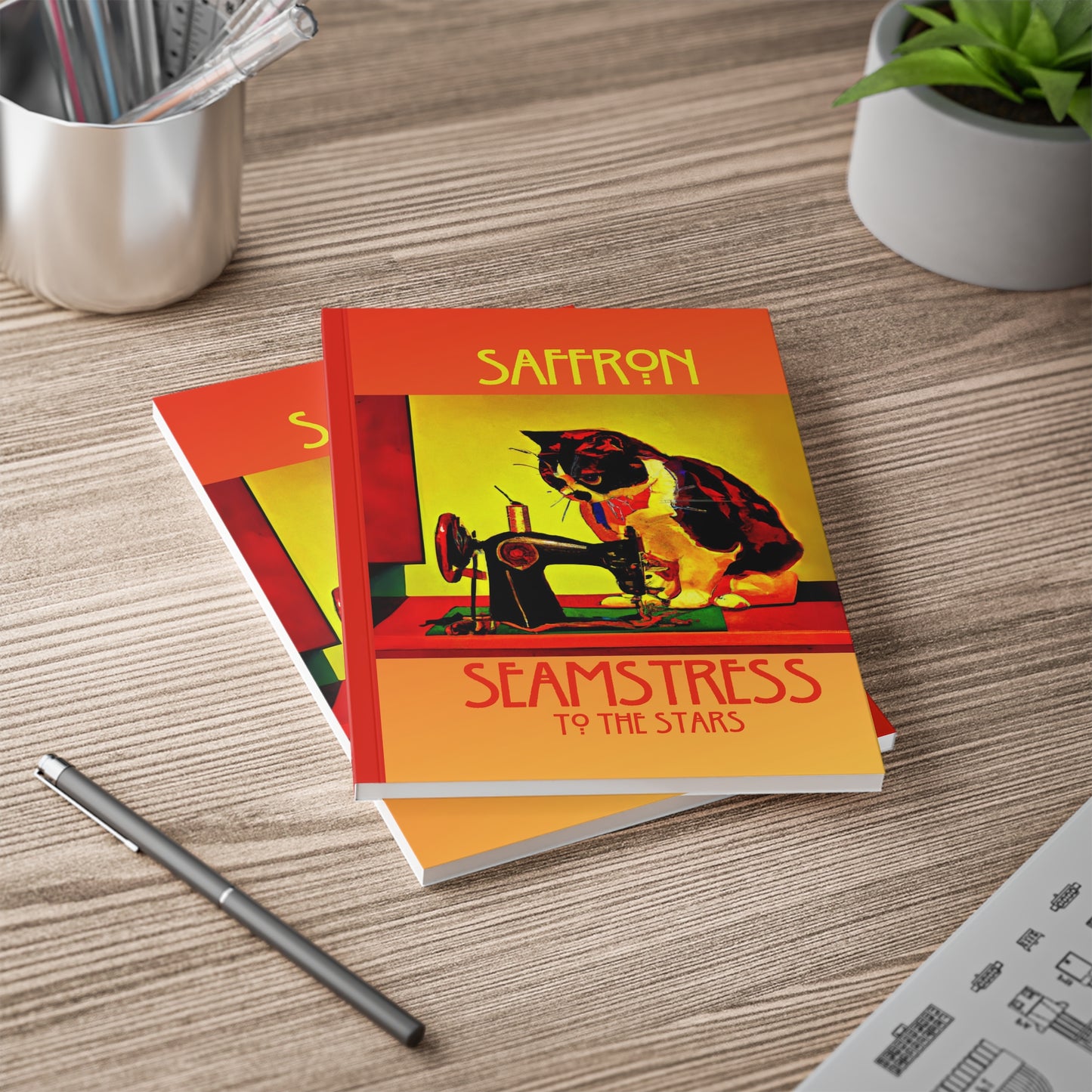 Seamstress Saffron Softcover Notebook