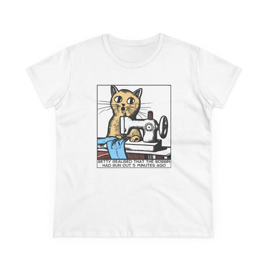 Cute Betty Bobbin Cat Sewing Tee