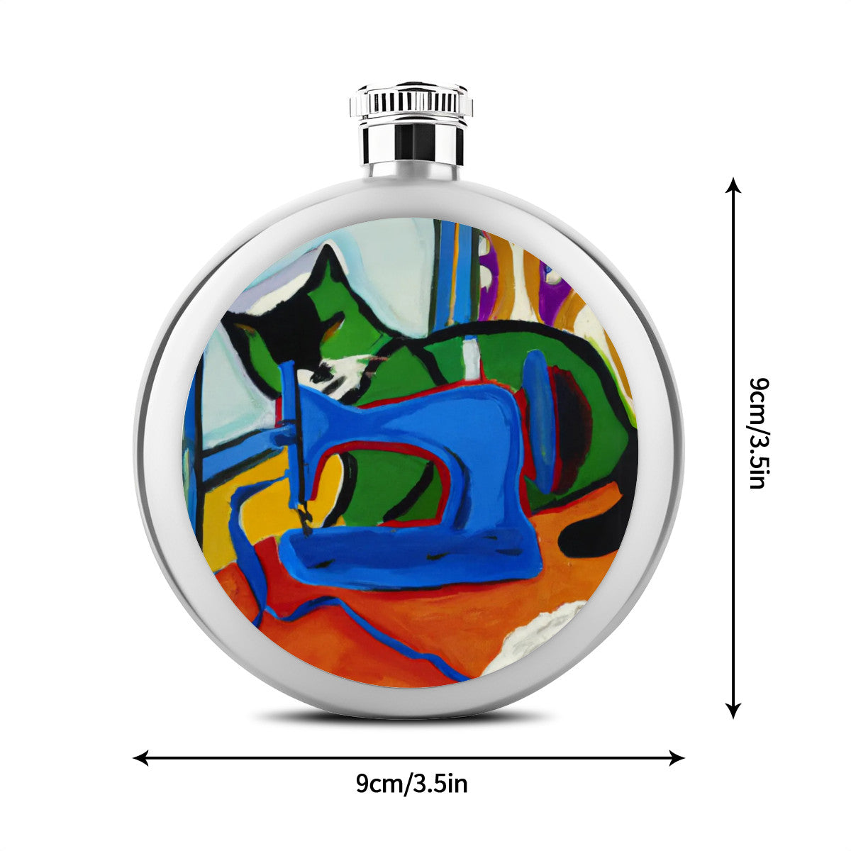 Flask with "Sewing Cats" design – The Perfect Gift for People who Love to Sew