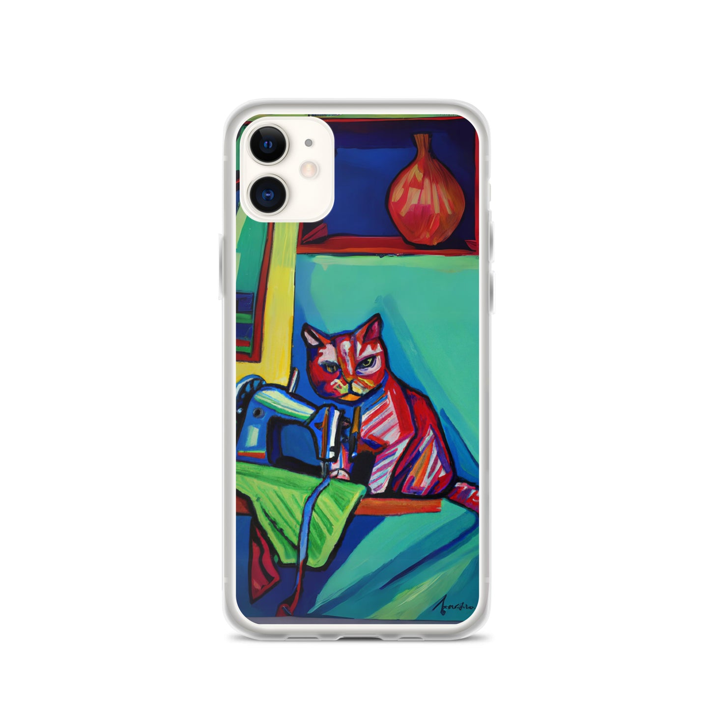 iPhone® "Sewing Cats" Clear Phone Case Design – The Perfect Gift for People who Love to Sew